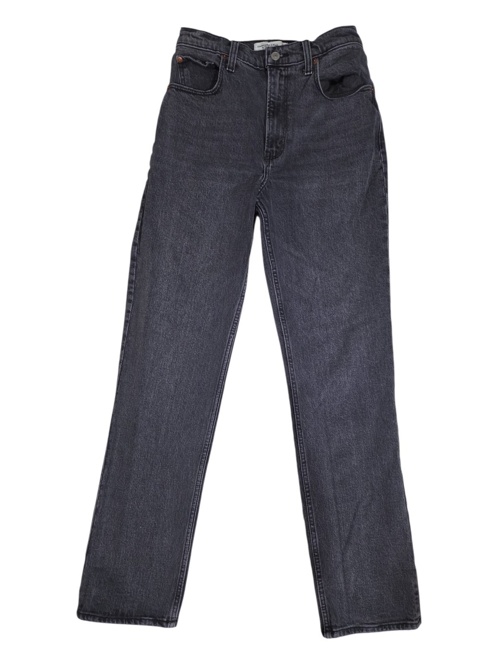 Abercrombie & Fitch 90s Straight Leg Jeans in Washed Charcoal 26/2R